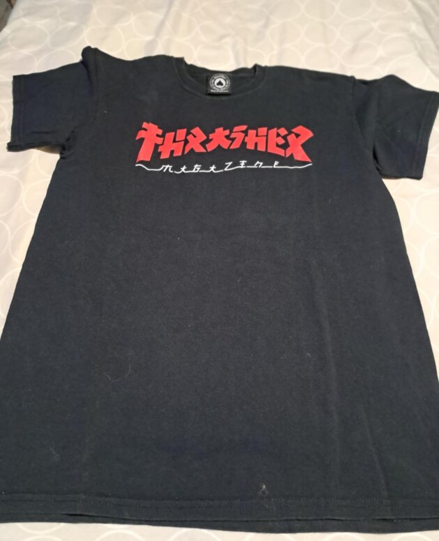 T'Shirt Thrasher noir/rouge M