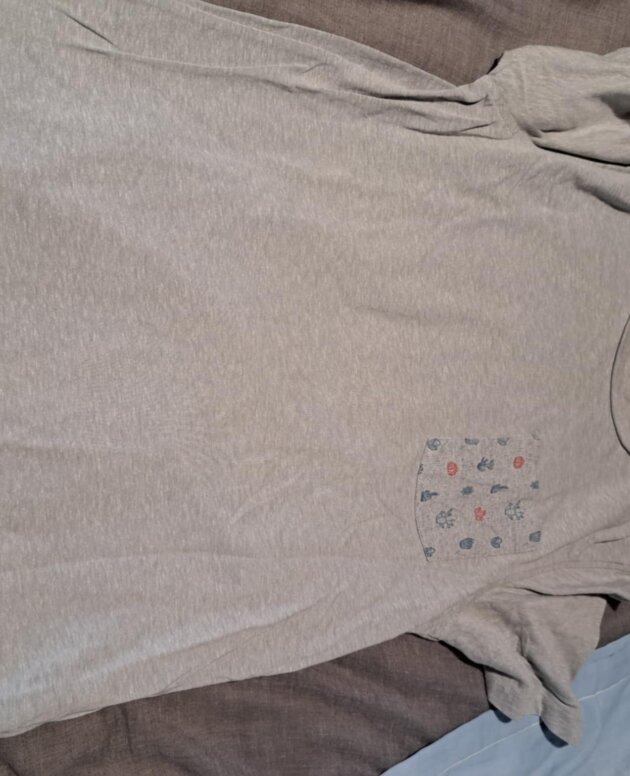 T'Shirt Jack & Jones bleu gris poche cactus