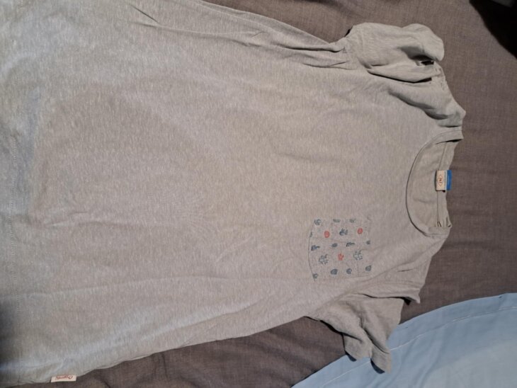 T'Shirt Jack & Jones bleu gris poche cactus