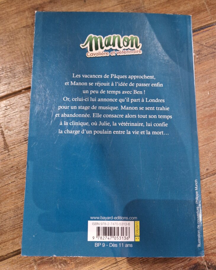 Livre "Manon cavalière et vétérinaire n°5 : Au chevet d'un poulain" - neuf - Image 2