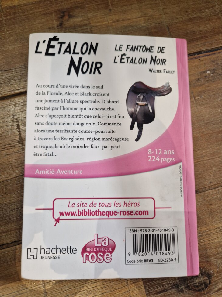 Livre "Le fantôme de l'Etalon noir - n°16" Bibliothèque rose - neuf - Image 2