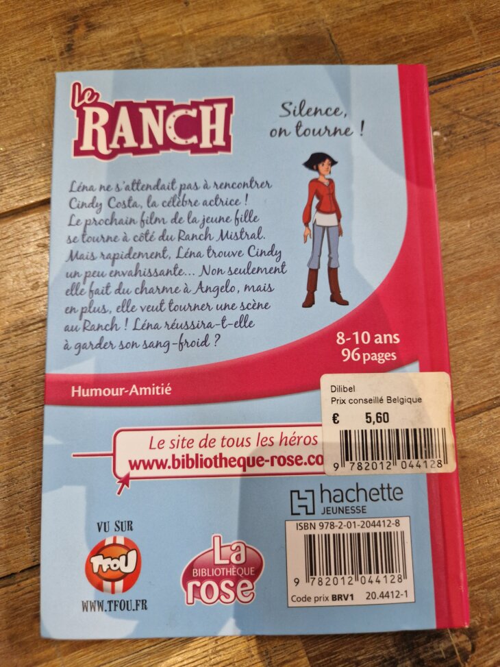 Livre "Le Ranch 6 : Silence, on tourne" Bibliothèque rose - neuf - Image 2