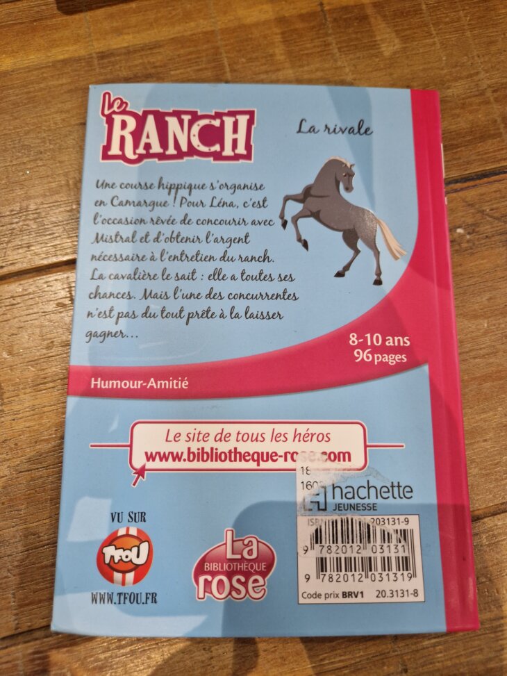 Livre "Le Ranch 2 : La rivale" Bibliothèque rose - neuf - Image 2