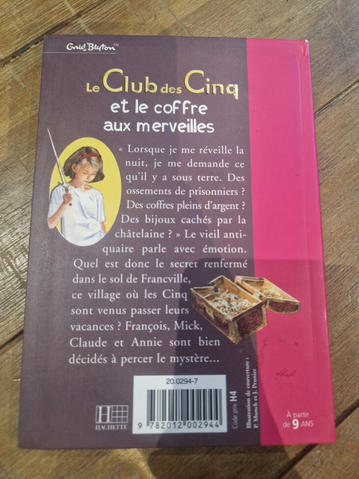 Livre "Le Club des Cinq et le coffre aux merveilles n°829" Bibliothèque rose - neuf - Image 2
