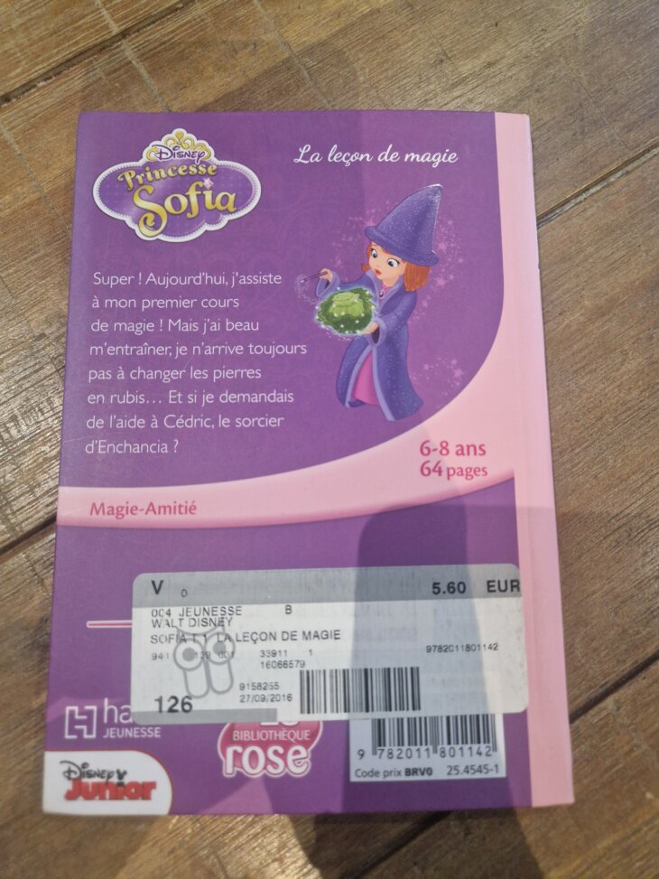 Livre "Princesse Sofia - La leçon de magie n°1" Bibliothèque rose - neuf - Image 2
