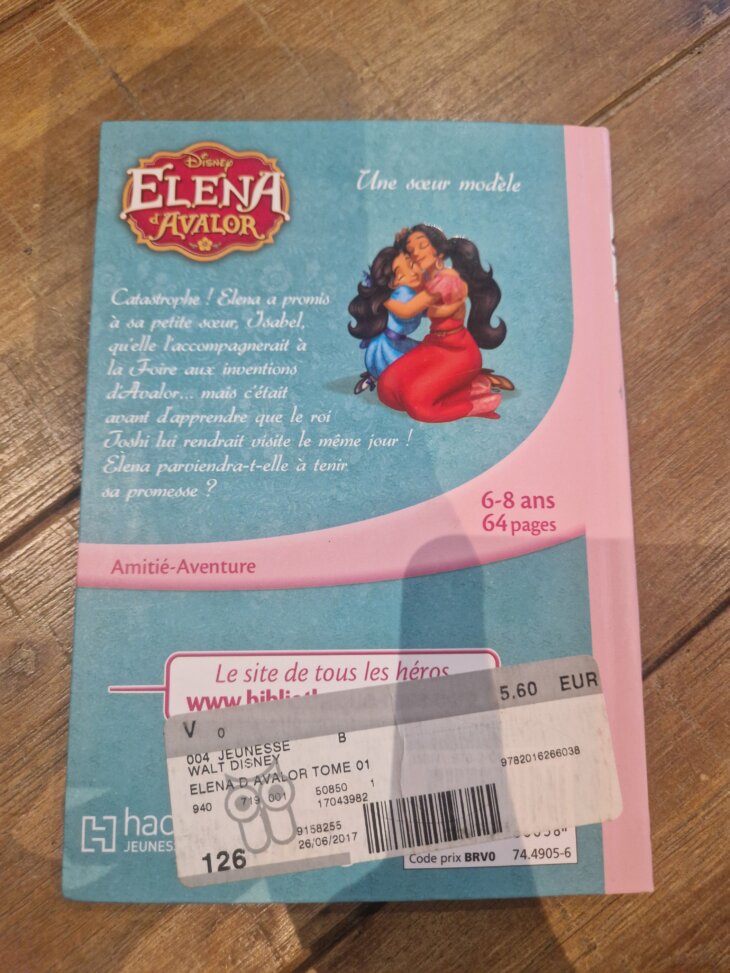 Livre "Elena d'Avalor - Une soeur modèle n°1" Bibliothèque rose - neuf - Image 2