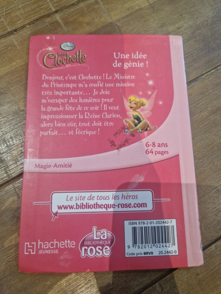 Livre "La fée Clochette - Une idée de génie n°12" Bibliothèque rose - neuf - Image 2
