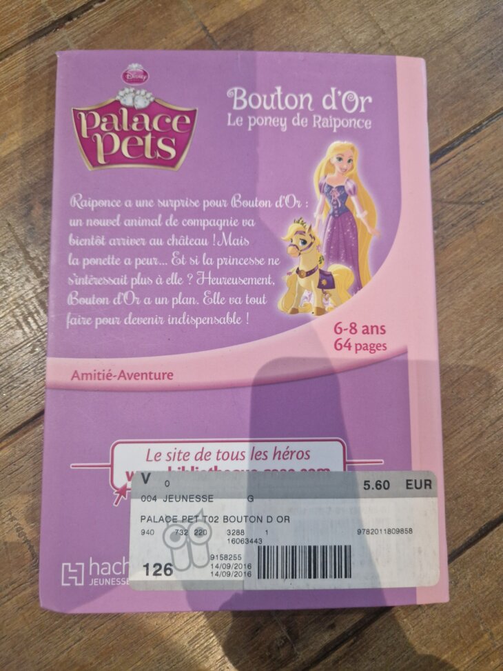 Livre "Palace Pets - Bouton d'or, le poney de Raiponce n°2" Bibliothèque rose - neuf - Image 2