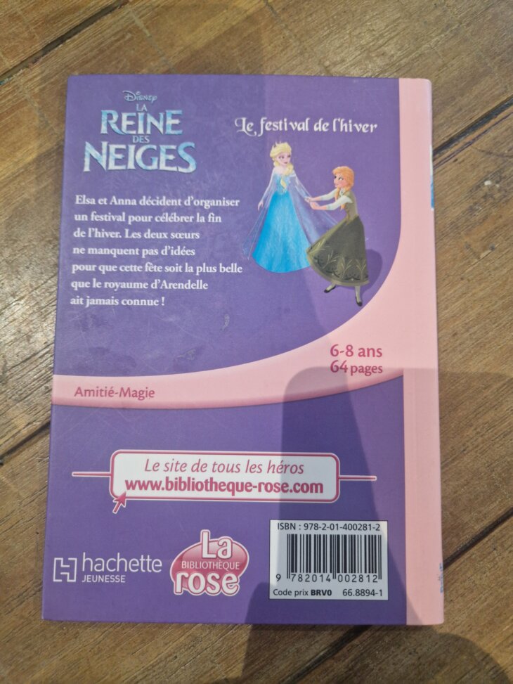 Livre "La Reine des Neiges - Le festival de l'hiver - n°2" Bibliothèque rose - neuf - Image 2