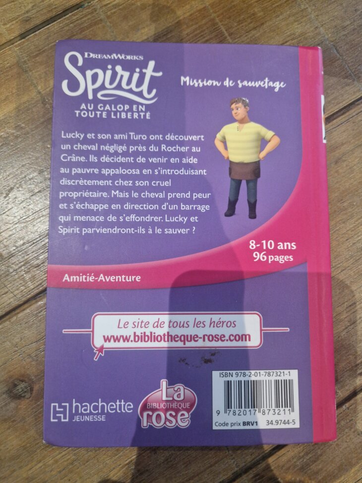 Livre "Spirit - Mission de sauvetage n°7" Bibliothèque rose - neuf - Image 2