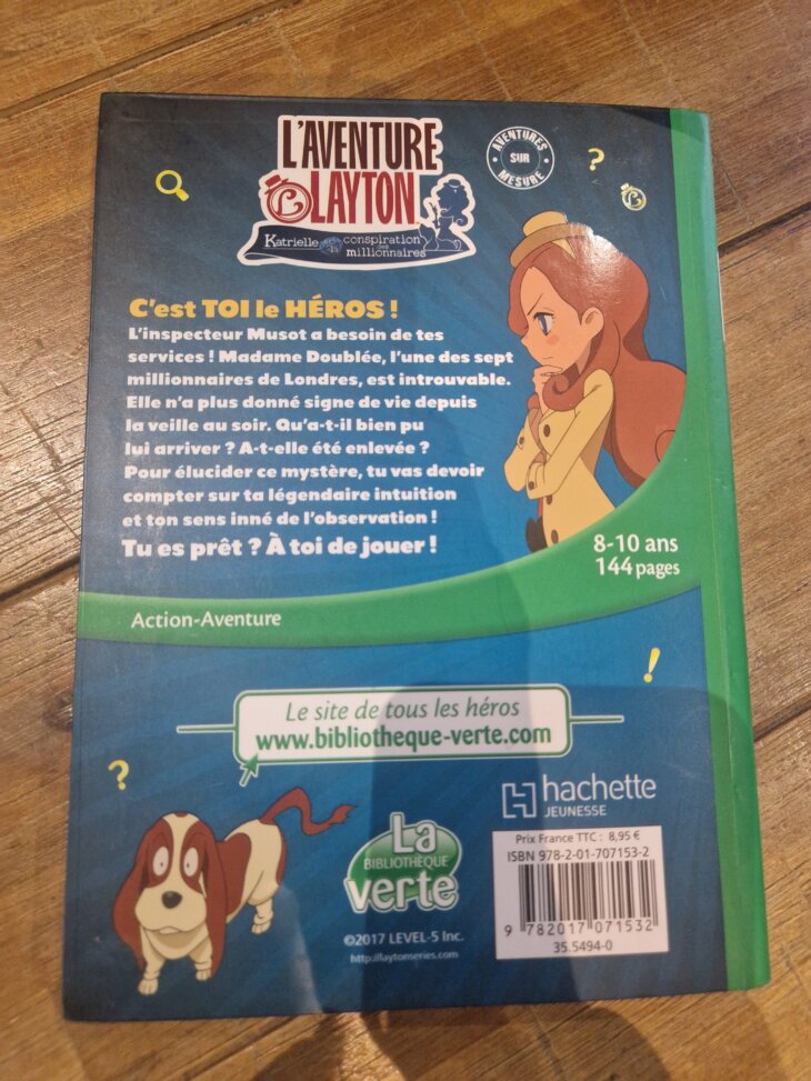 Livre La Bibliothèque verte "L'aventure Layton - C'est toi le héros" - neuf - Image 2