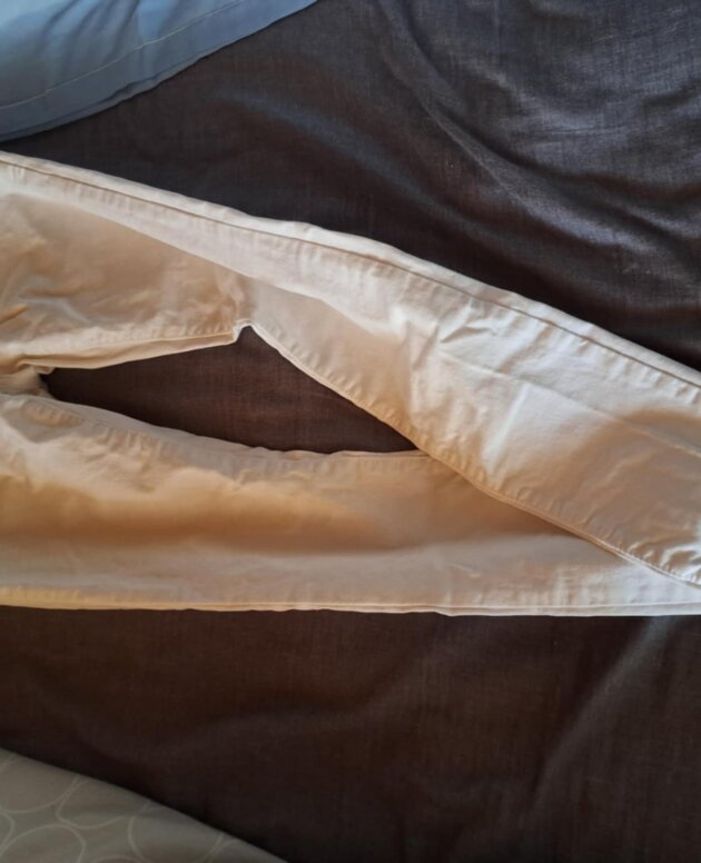 Jeans blanc skinny femme