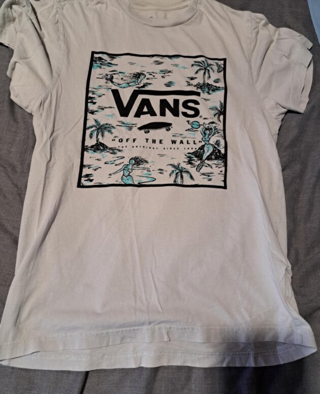 T'Shirt Vans blanc S logo palmier