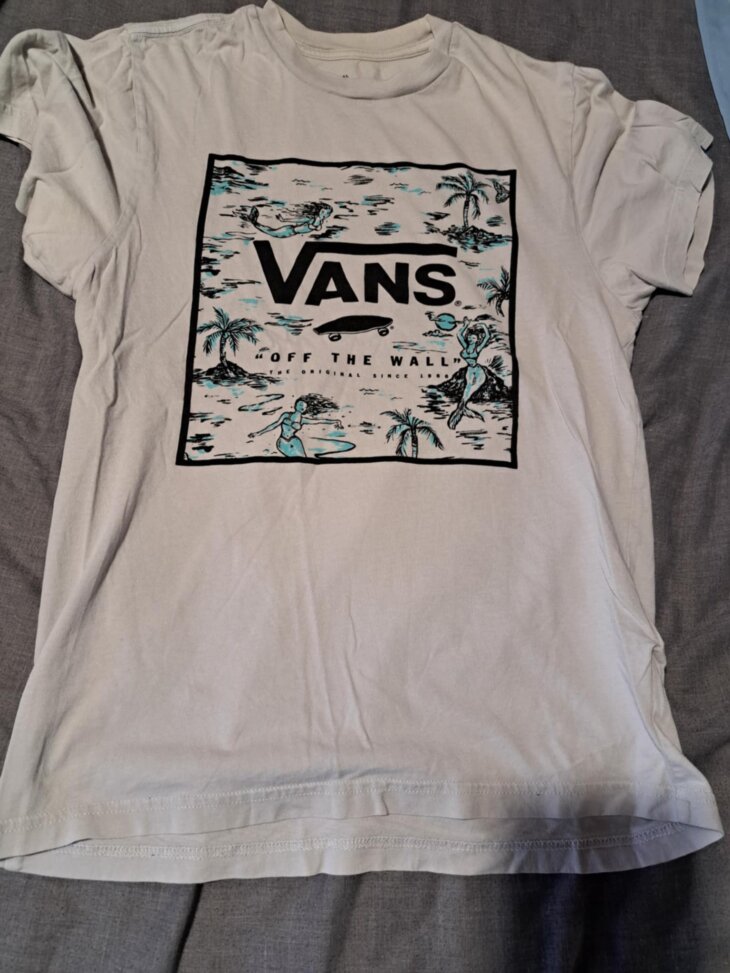 T'Shirt Vans blanc S logo palmier