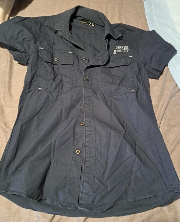 Chemise Jack & Jones marine courtes manches