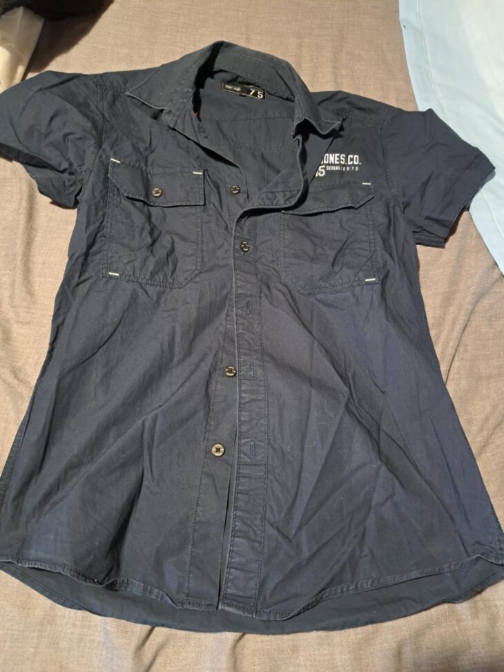 Chemise Jack & Jones marine courtes manches
