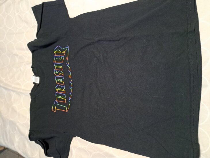 T'Shirt Thrasher marine fluo M