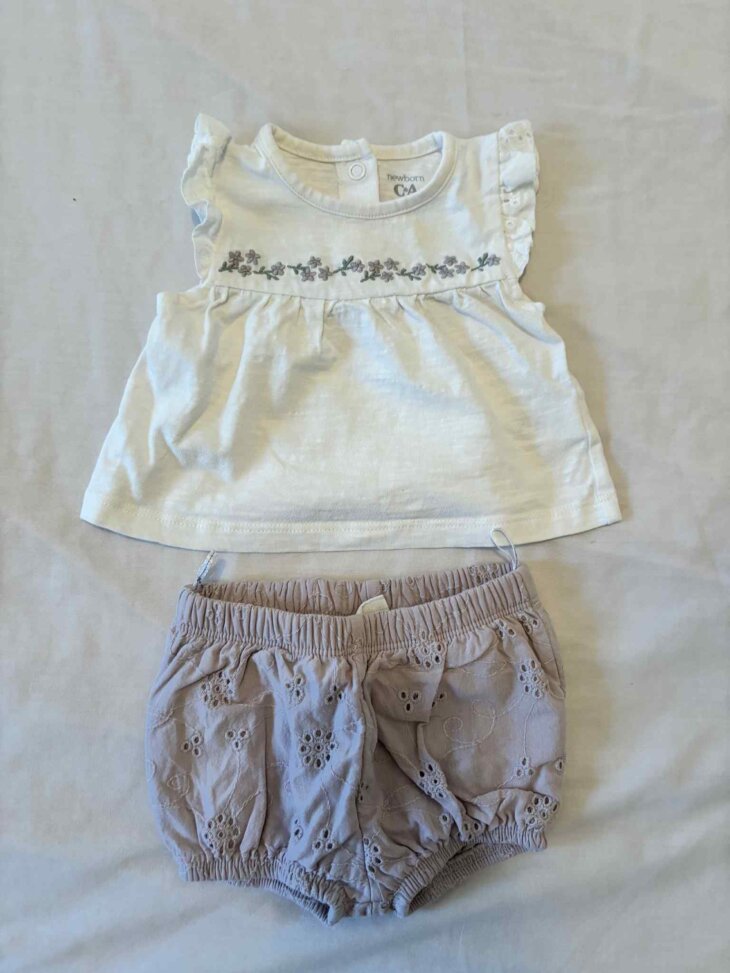 Ensemble t-shirt + short taille 56