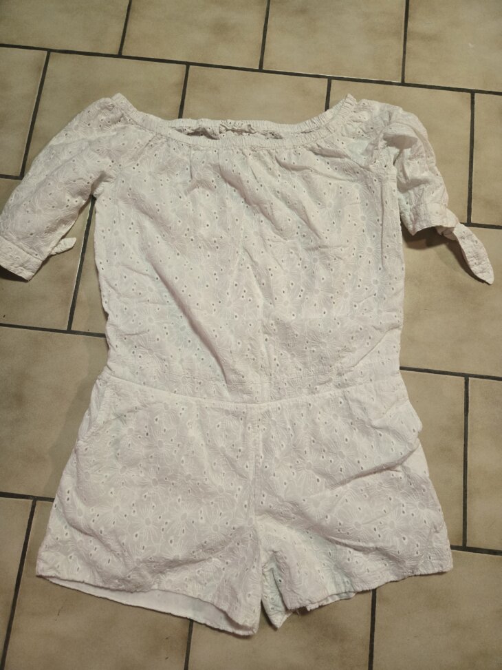 Combi blanche lola liza L fleurie