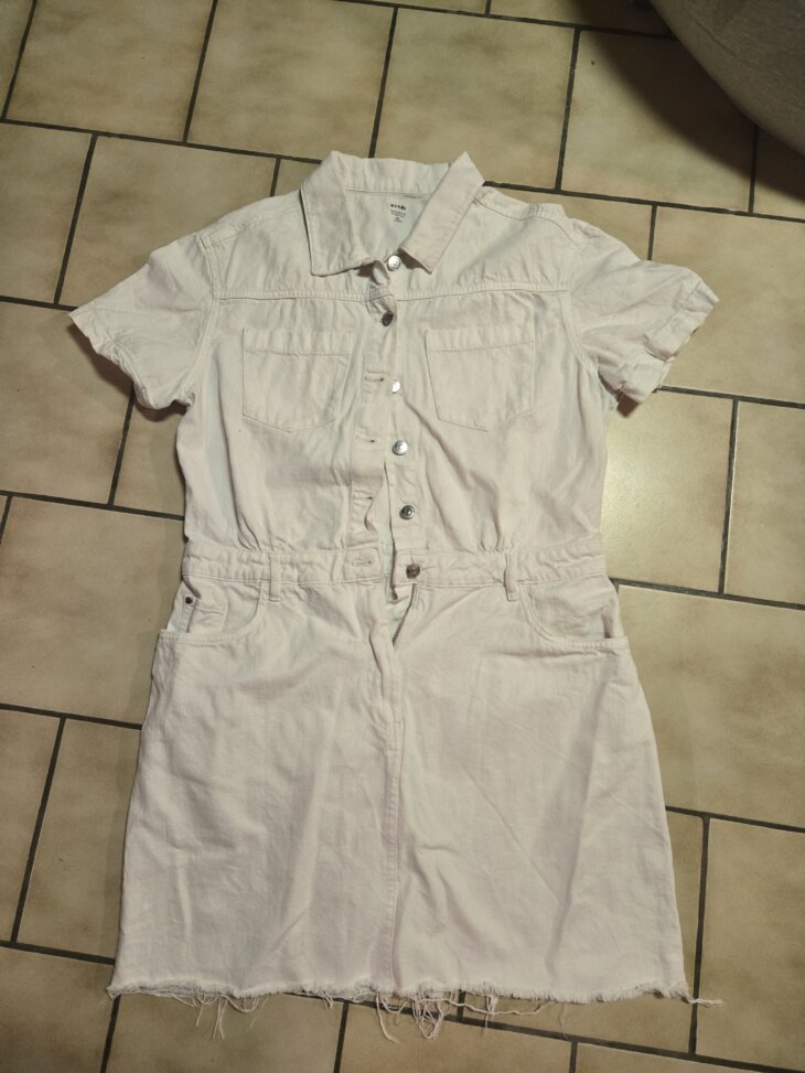 Jupe combi blanche t 46