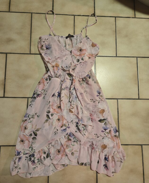 Robe short intégré rose fleurie L