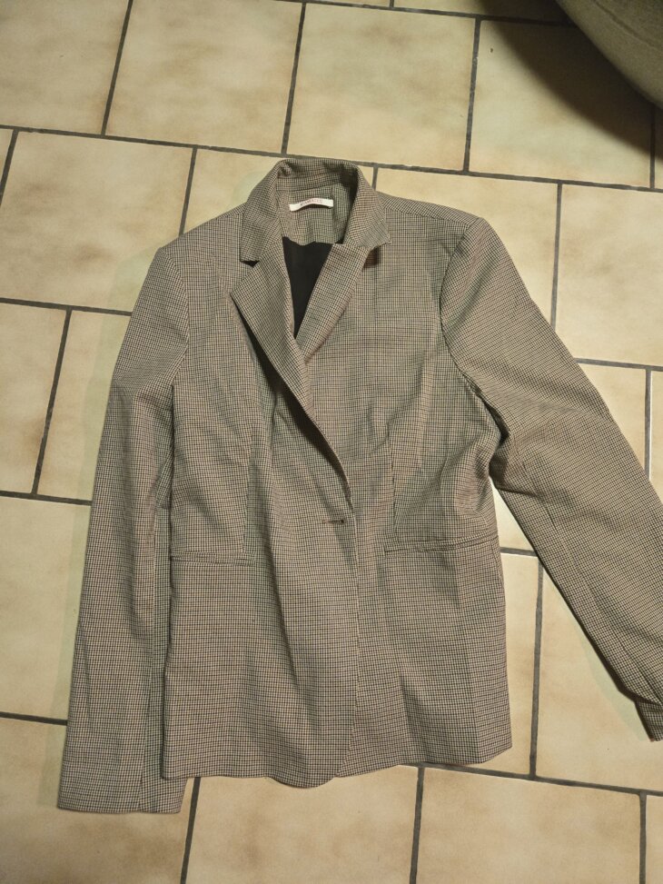 Veste camaïeu à carreaux 44