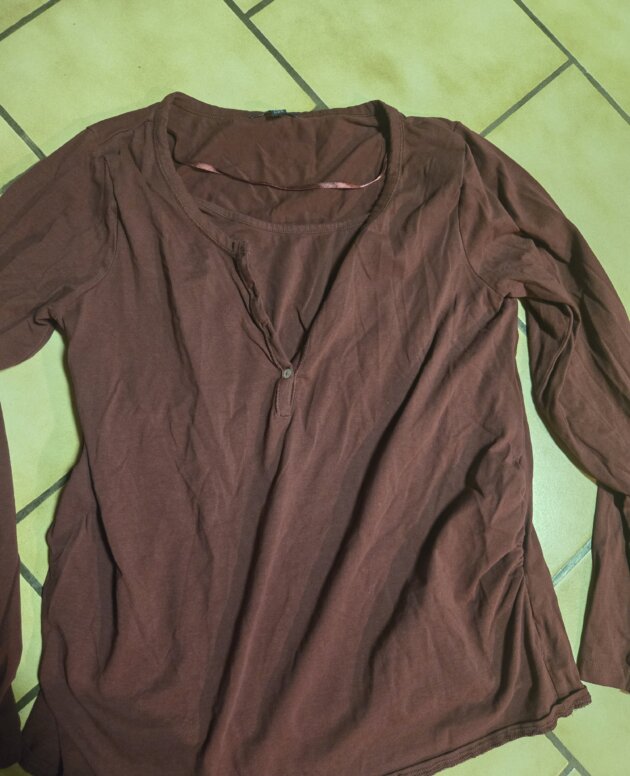 Tshirt longue manche allaitement bordeaux