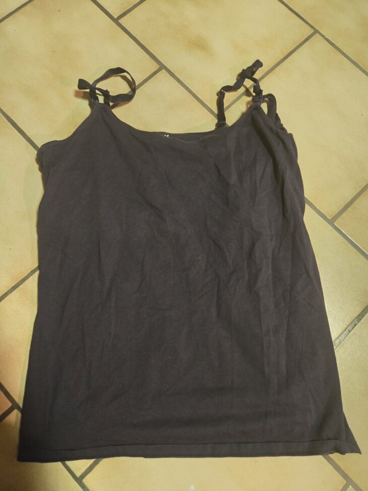 Top allaitement bleu