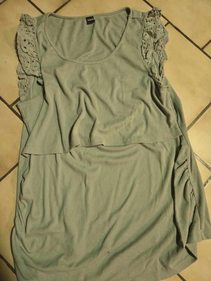 Tshirt vert pale allaitement 46