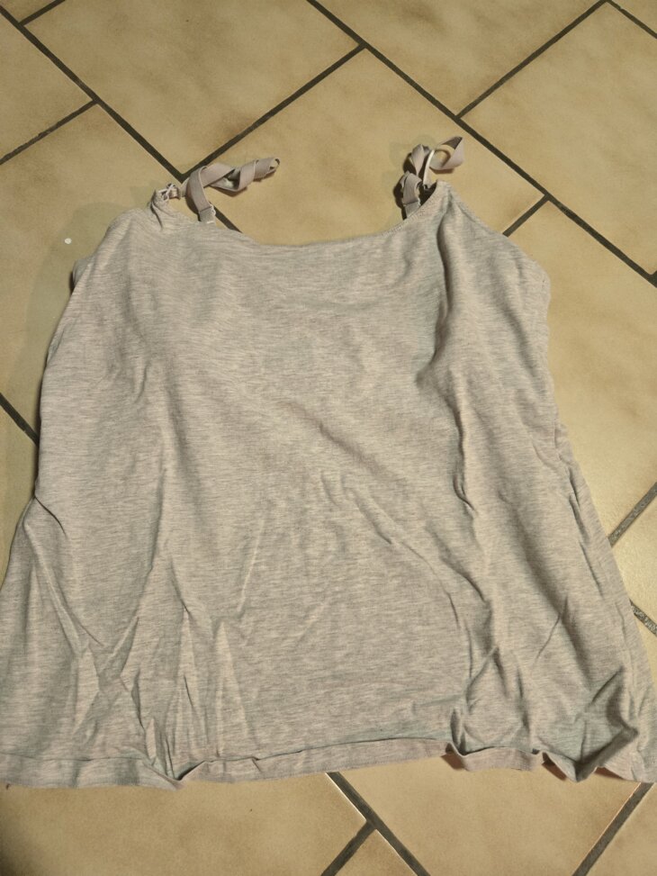 Top allaitement gris
