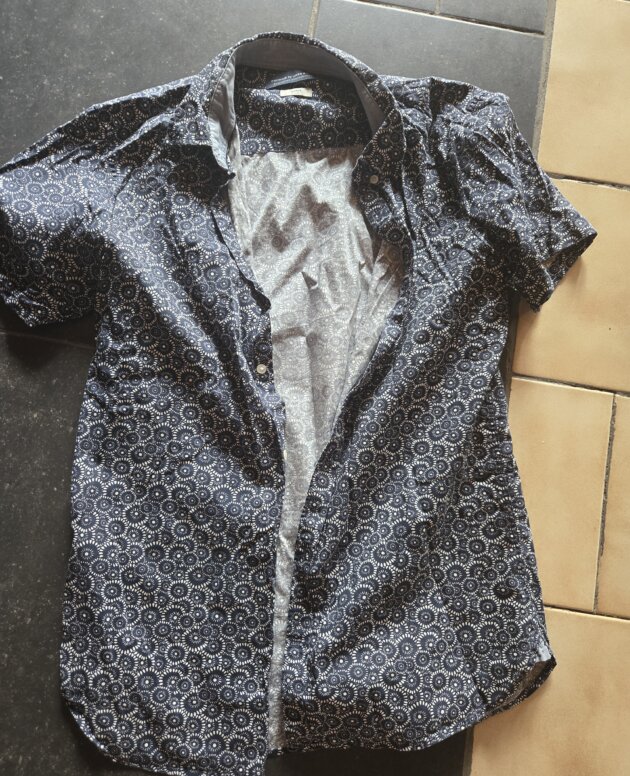 Chemise jack et jones bleu foncé fleurie L