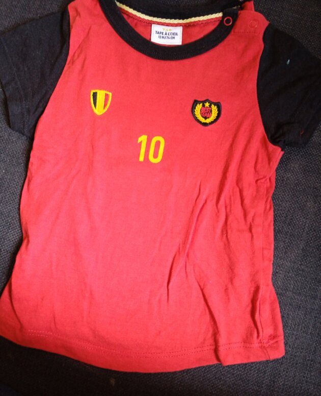 T-shirt equipe belge tape à l'oeil - 12 mois