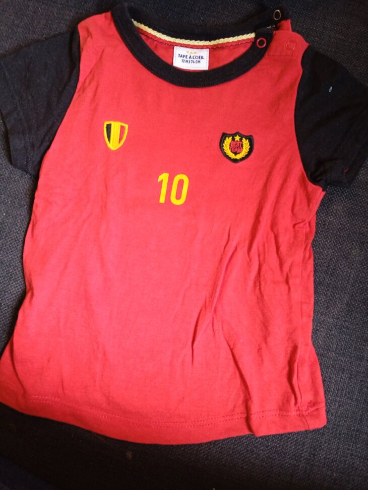 T-shirt equipe belge tape à l'oeil - 12 mois