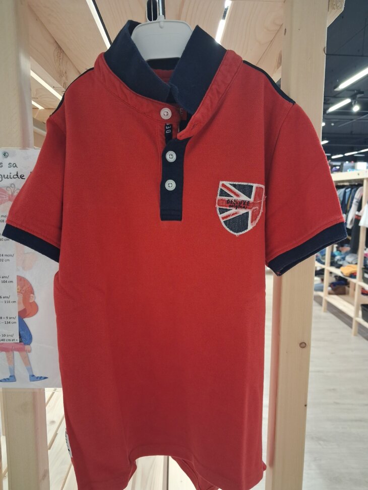 Polo rouge Deeluxe 10 ans