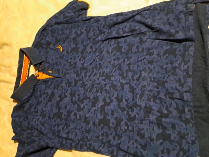 Polo J&Joy, bleu camouflage, XS