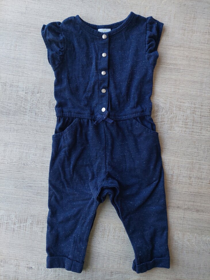 Combinaison bleu marine pailletée TAO 18 mois