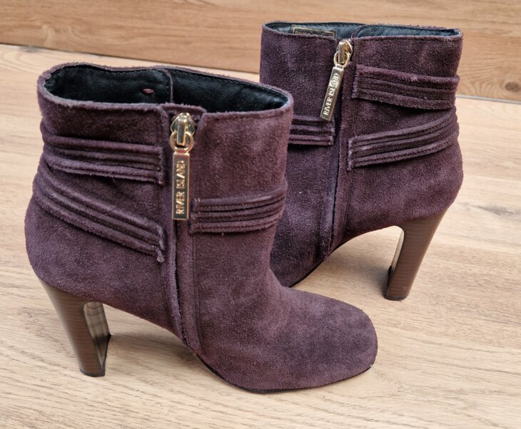 Bottines cuir - pointure 37 - coloris prune - Island River - Image 3