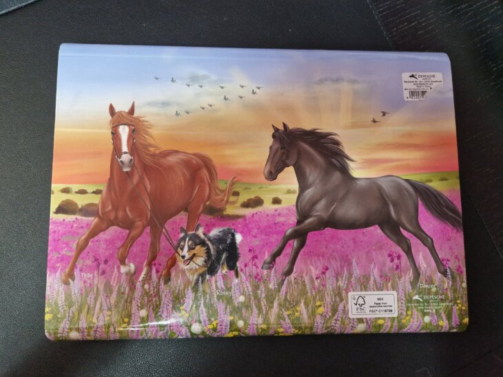Pochette d'écriture avec papiers et enveloppes Miss Melody chevaux - Image 2