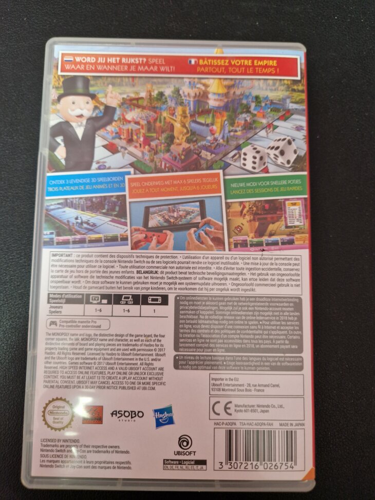Jeu Switch "Monopoly"- très peu utilisé - Image 2