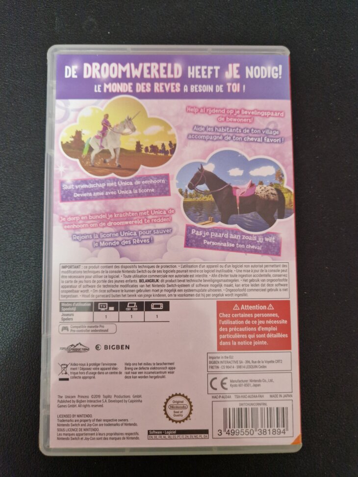 Jeu Switch "The Unicorn Princess"- très peu utilisé - Image 2