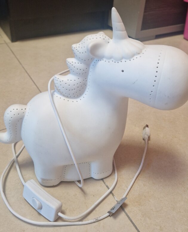 Veilleuse Licorne céramique à peindre