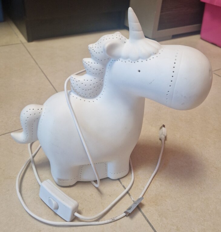 Veilleuse Licorne céramique à peindre