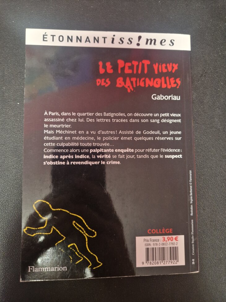 Livre "Le petit vieux des Batignolles" - Gaboriau - Image 2