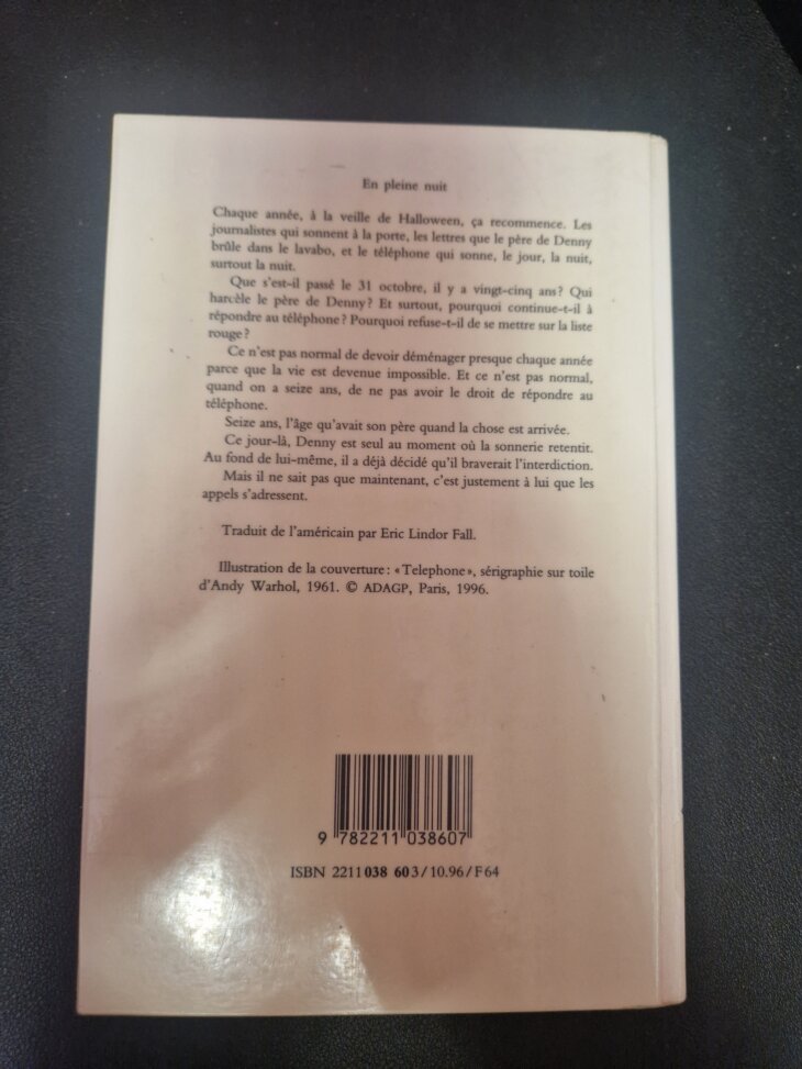 Livre "En pleine nuit" - Robert Cormier - Image 2