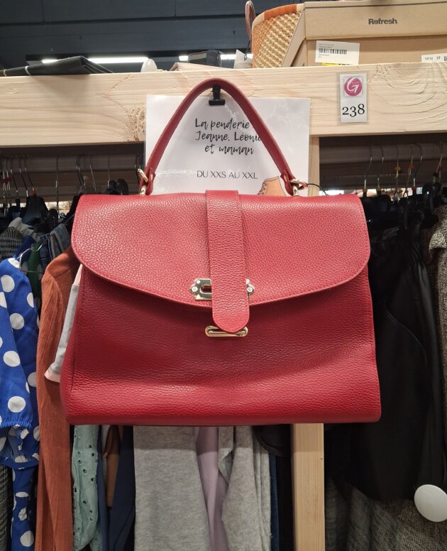 Sac à main rouge "Mondieu Madame" NEUF