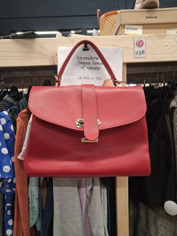 Sac à main rouge "Mondieu Madame" NEUF