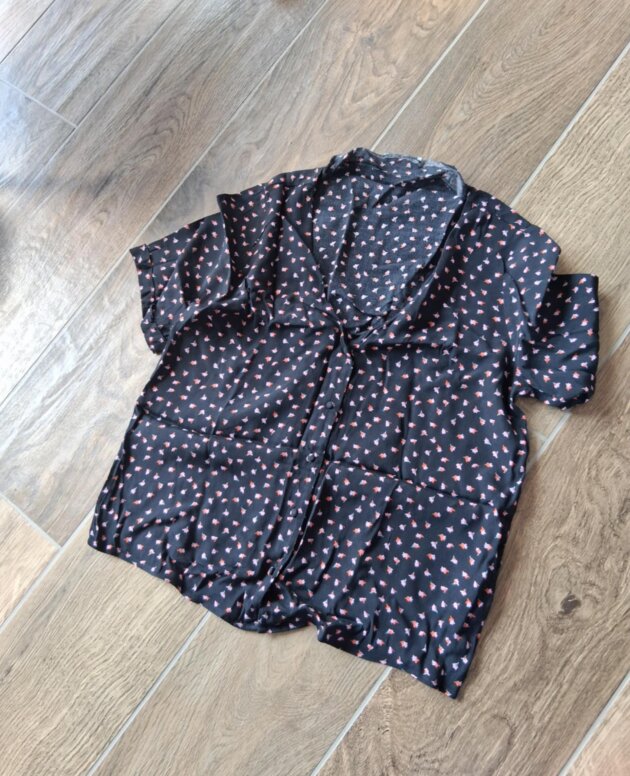 Chemisier Noir/rouge/rose Taille M
