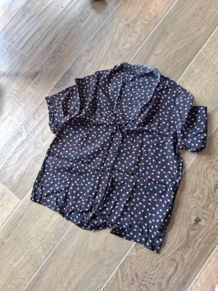 Chemisier Noir/rouge/rose Taille M