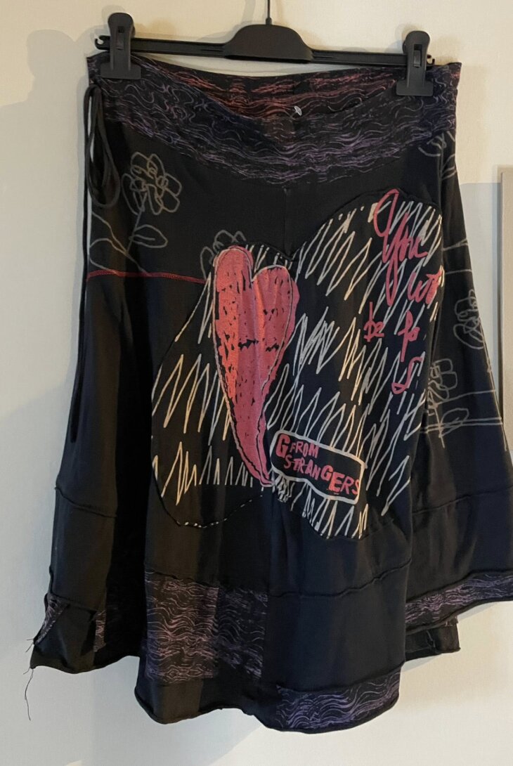 jupe noir fantaise taille L
