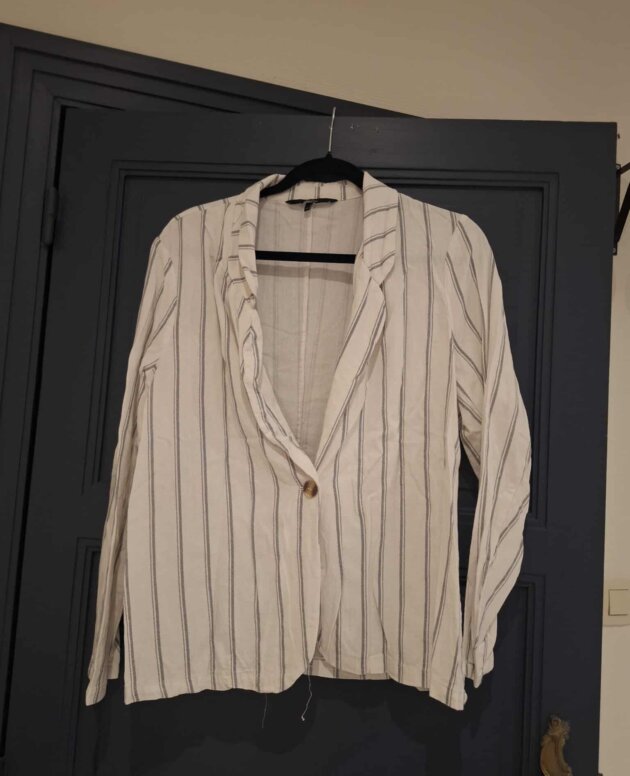 Blazer Blanc ligné - Taille XXL - Marque VERO MODA